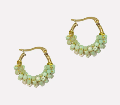 Arete Jade Hoops