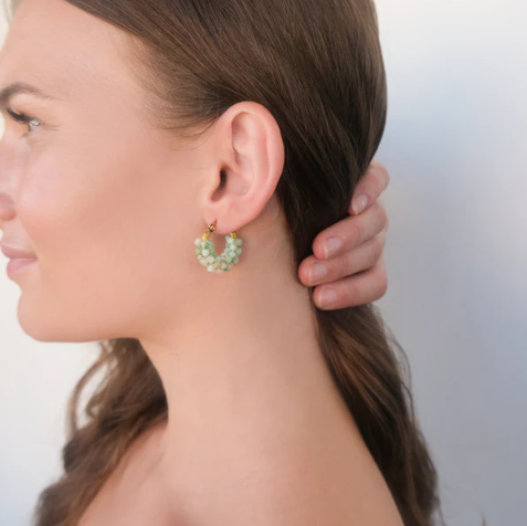 Arete Jade Hoops