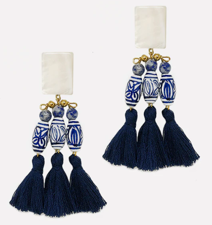 Arete Porcelana Tassel