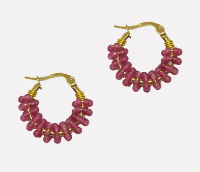 Arete Ruby Hoops