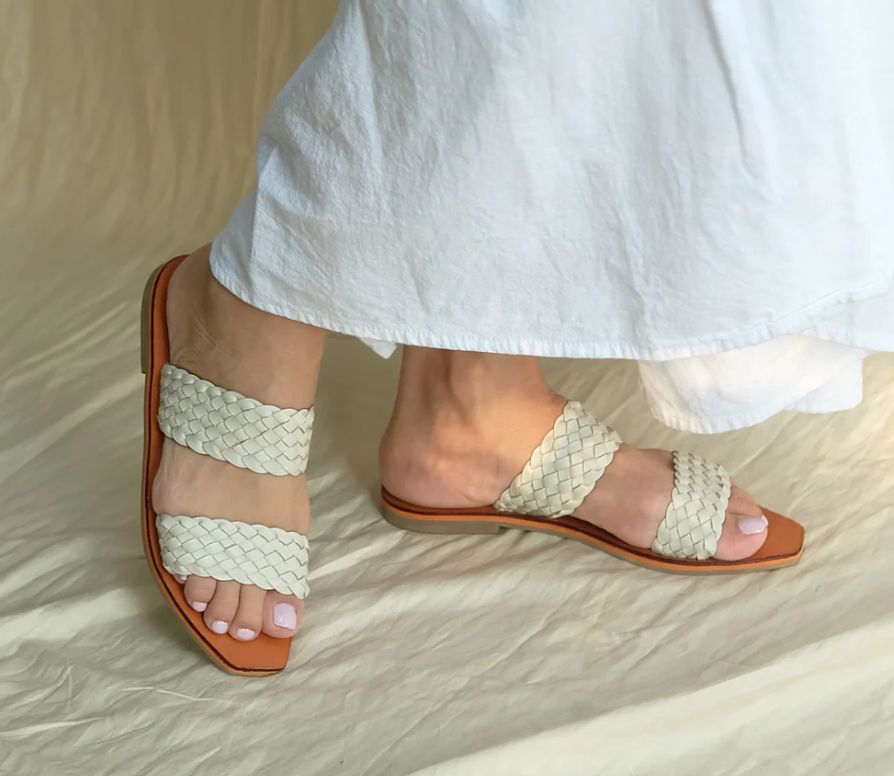 Posh Pocket Shoes Malia White