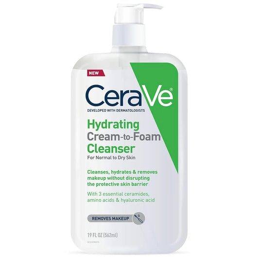 CeraVe Hydrating Cream to Foam Cleanser for Normal to Dry Skin 16 Fluid Ounce