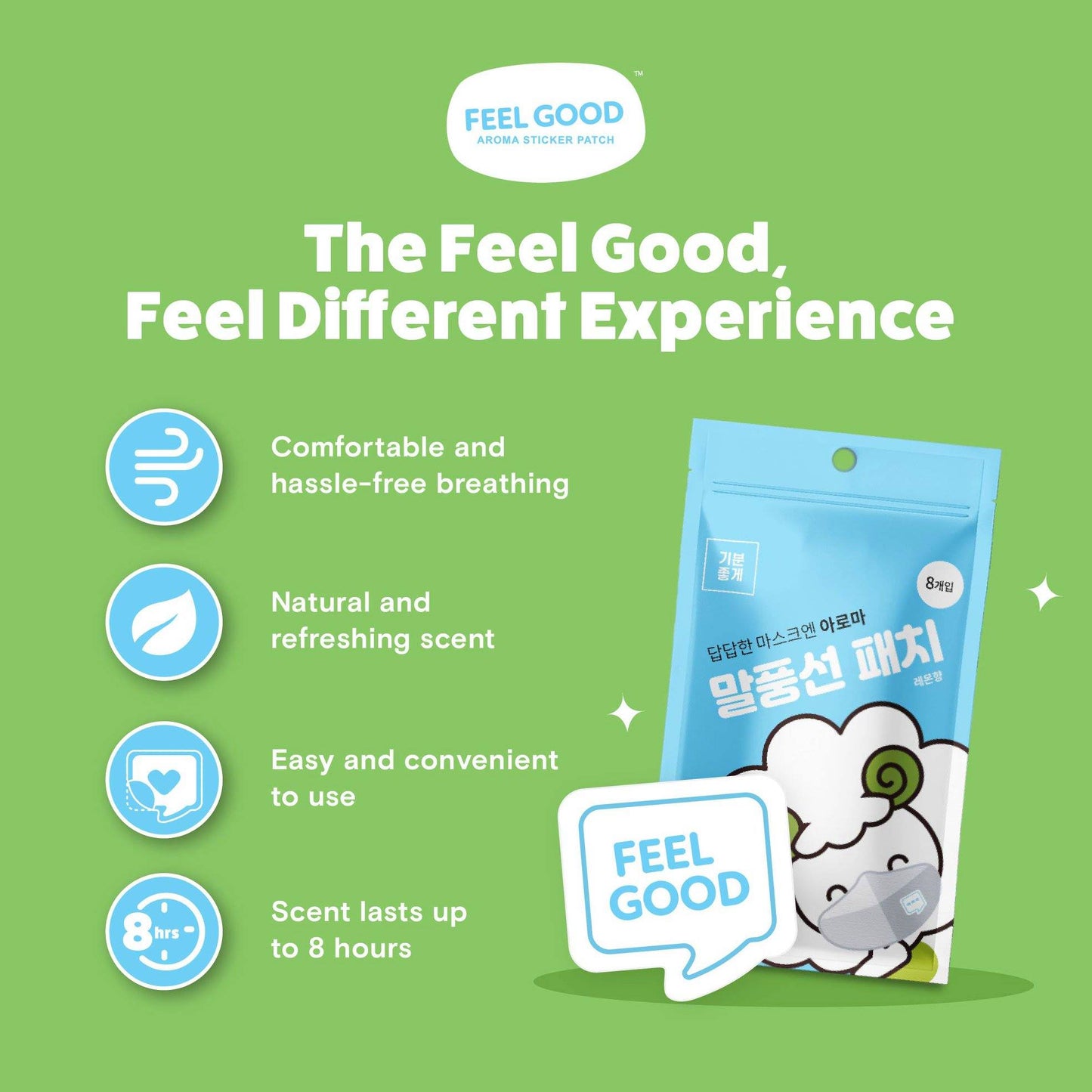 FEEL GOOD AROMA STICKER PATCH MASK - 8's