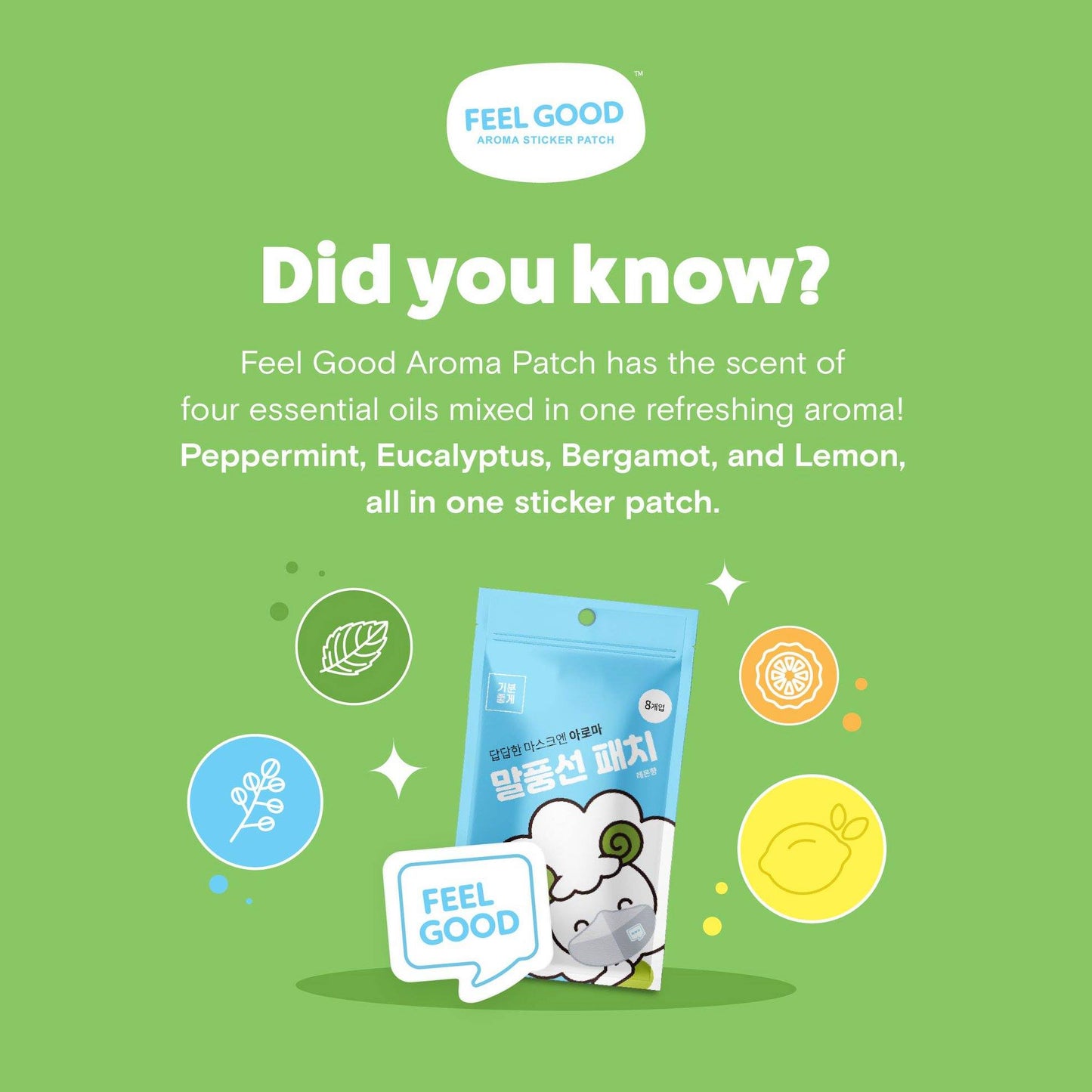 FEEL GOOD AROMA STICKER PATCH MASK - 8's