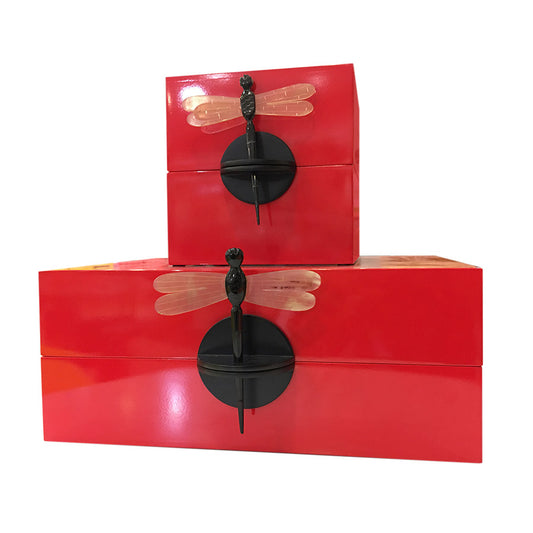 Luxury Decorative Storage Box with Dragonfly Pin