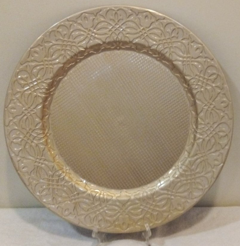 Charger Plate - Trellis Pattern Edge Design