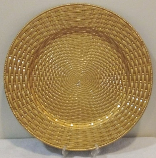 Charger Plate - Basket Weave Design