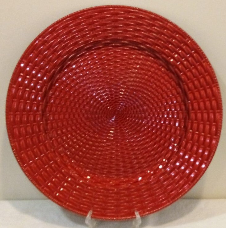 Charger Plate - Basket Weave Design