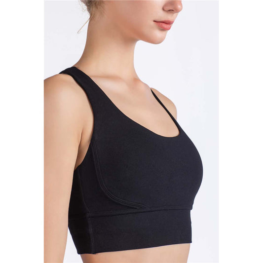 Ginhawa Athleisure Kylie Ultra Comfort Padded Sports Bra in Black