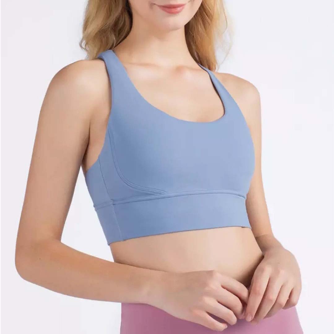Ginhawa Athleisure Kylie Ultra Comfort Padded Sports Bra in Blue