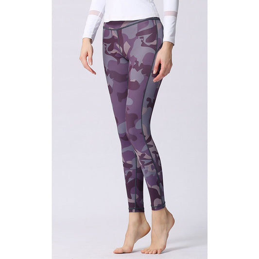 Ginhawa Athleisure Violet Cooling Printed Yoga Pants