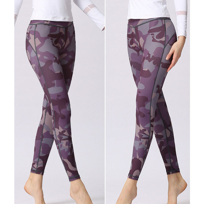 Ginhawa Athleisure Violet Cooling Printed Yoga Pants
