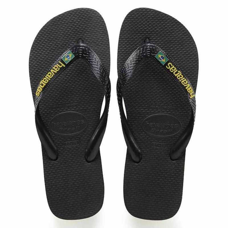 Havaianas Brasil Layers Flip Flops Black Chimes Boutiques