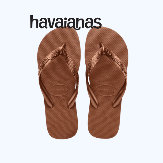 Havaianas Top Tiras Flip Flops | Rust and Copper Metalic