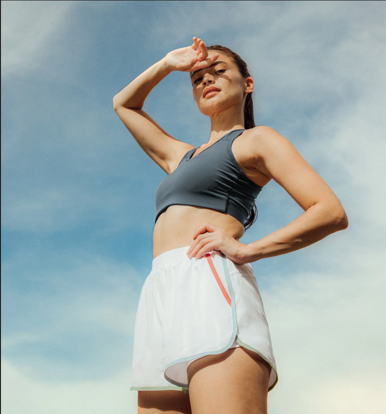 RECESS On Track Shorts in Chalk