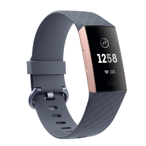 Fitbit Charge 3 Fitness Tracker in Rose Gold/Blue Grey