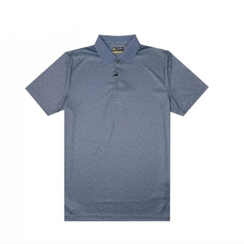 Jack Nicklaus Multi-Square Print Polo - Silver Moon