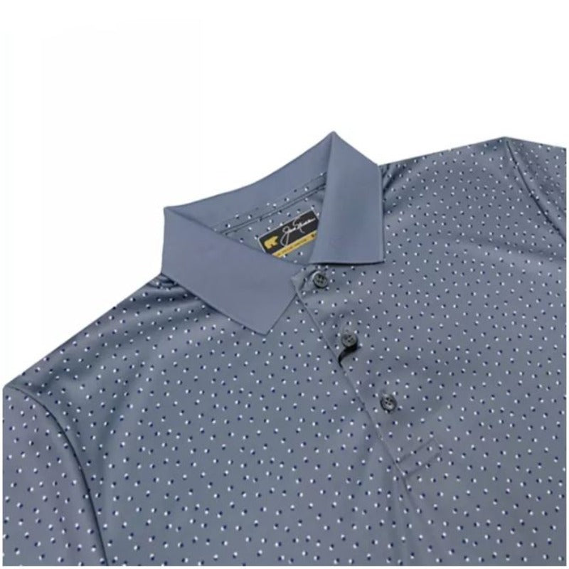 Jack Nicklaus Multi-Square Print Polo - Silver Moon