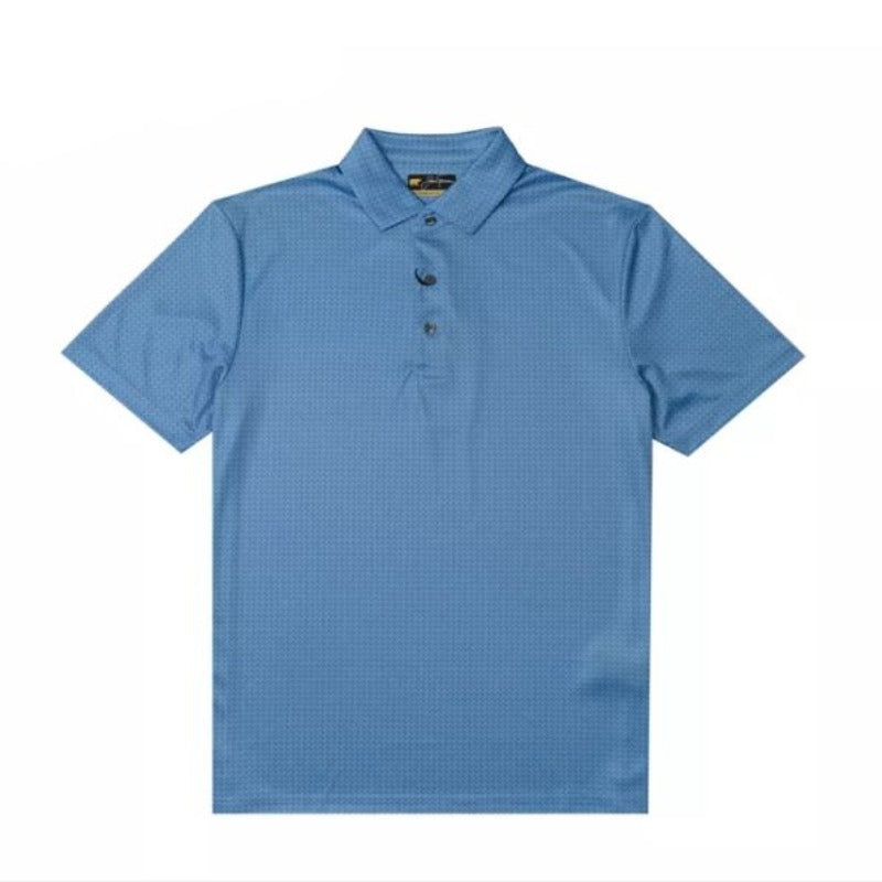 Jack Nicklaus Parallel Lines Print Polo - Silver Lake